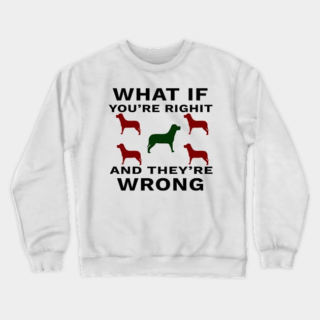 What If You're Right And They're Wrong Crewneck Sweatshirt by YassShop